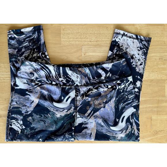 Simply Vera Vera Wang Women Leggings Large Geometric Cropped Athleisure Gym - Picture 6 of 7